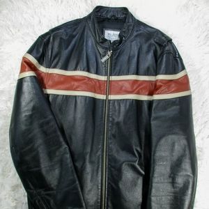 LEATHER M. Julian Motorcycle Jacket Cafe Racer